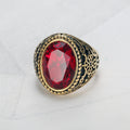 Creative Retro Quality Ins Style Fashion 18K Real Gold Gemstone Ring - Norellé