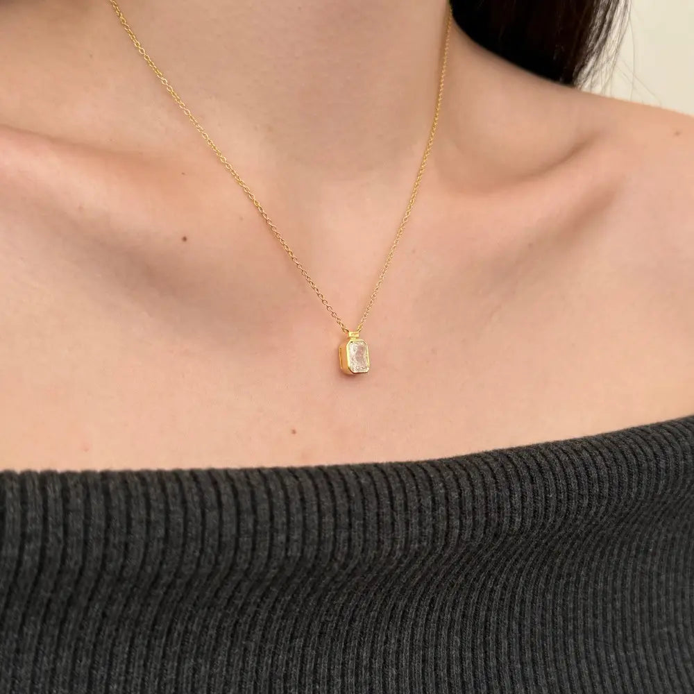 S925 Sterling Silver Necklace Women’s Advanced Oval Water Foam 8A Heart-shaped Zircon Flower Horse Eye Clavicle Chain