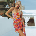 Sleeveless Printed Short Skirt - Norellé
