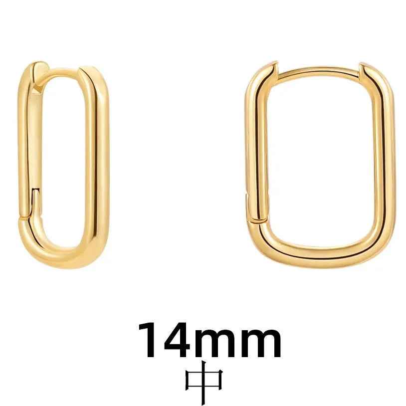 Women's Simple Hollow Pentagram Love Square Twist Earrings - Norellé