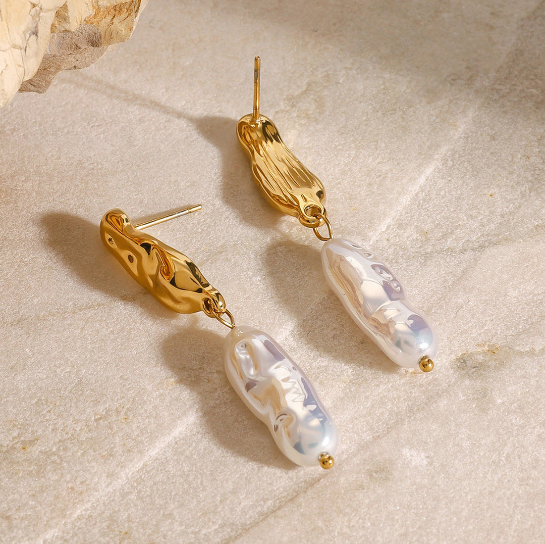 Stainless Steel Pearl Earrings High-grade Earrings - Norellé