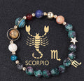 Natural Stone Twelve Constellations Bracelets Cut Hemp Stone Fashion - Norellé