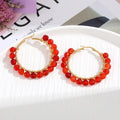 Natural Stone Stainless Steel Winding Earrings - Norellé