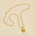 Heart-shaped Necklace Ethnic Style Hollow Chicken Hearts Gold Plated - Norellé
