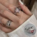 Shiny Geometric Ring Female Fashion Temperament Multi-layer Line Open Ring I - Norellé