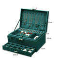 3 Layer Jewellery Box Organizer Rings Necklaces Jewellry Storage Case Box - Norellé