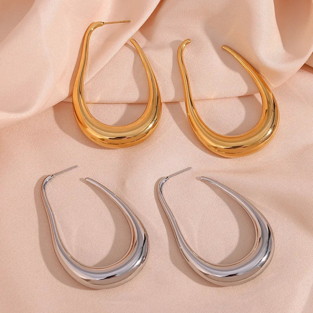 Fashion Simple Stainless Steel Earrings