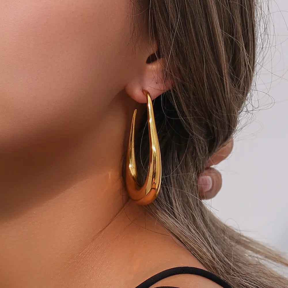 Fashion Simple Stainless Steel Earrings