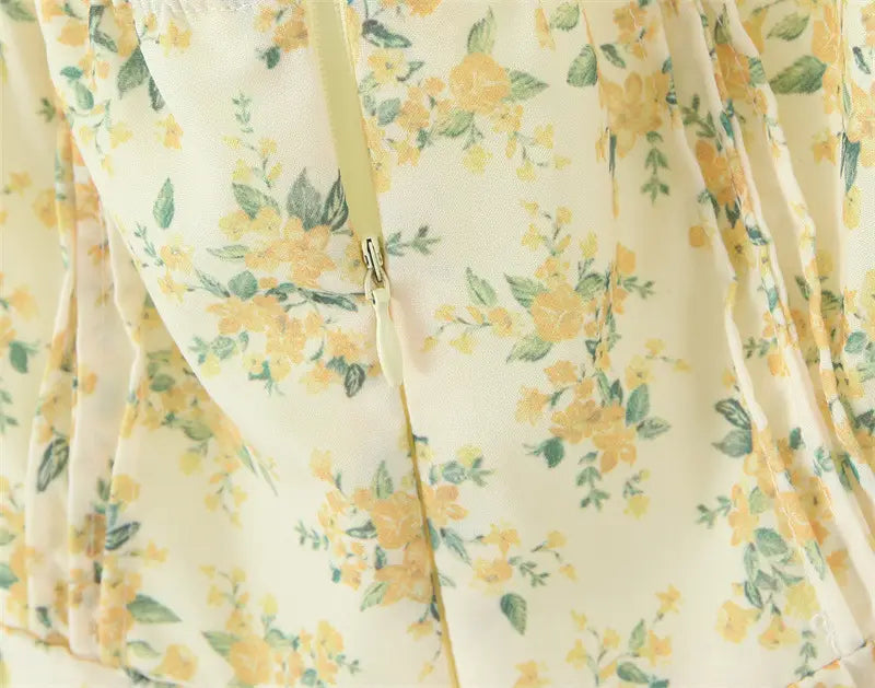 Pastoral Style Halter Backless Sexy Mini Dress Women