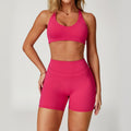 Women's Solid Color Sanding Tight Back Yoga Suit - Norellé
