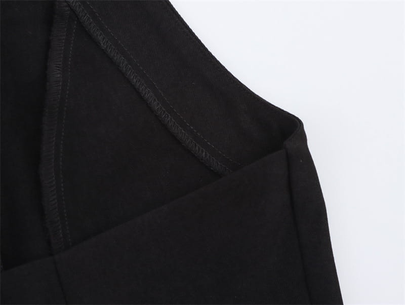 Halter Vest Slit Design Short Skirt