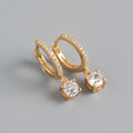 Female S925 Sterling Silver INS Style Rhinestone Earrings - Norellé