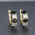 Fashion Personality Black Zircon Earrings For Women - Norellé