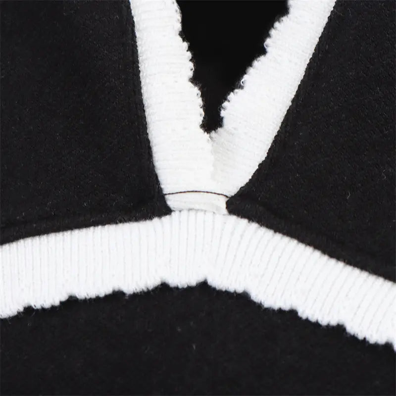 Women’s Simple Slim-fit Contrast Colors Decorative Layer Dress