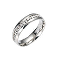 Personalized Fashion Single Row Diamond Ring Stainless Steel - Norellé