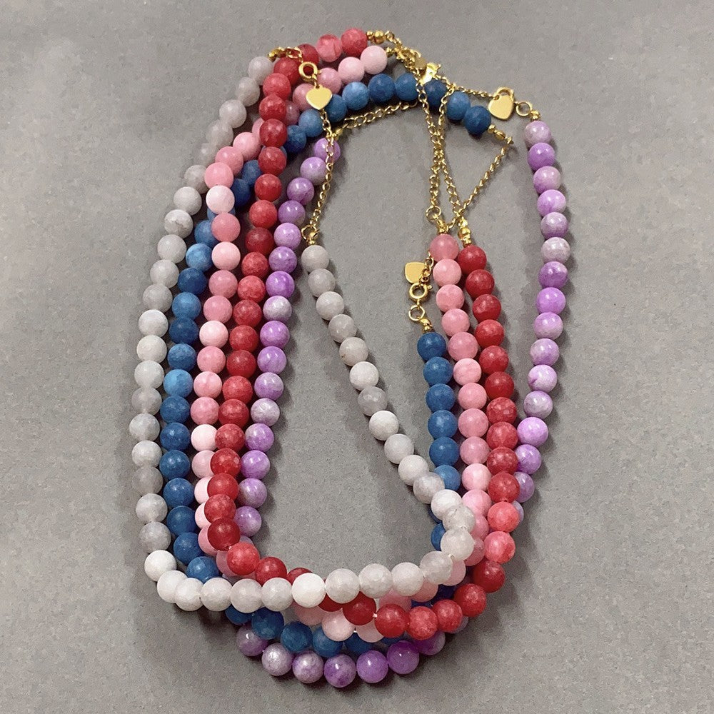 Lavender Purple Ball Clavicle Chain Women - Norellé