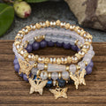 Multi-layer Wooden Bead Beaded Bracelet Elastic Bracelet Alluno