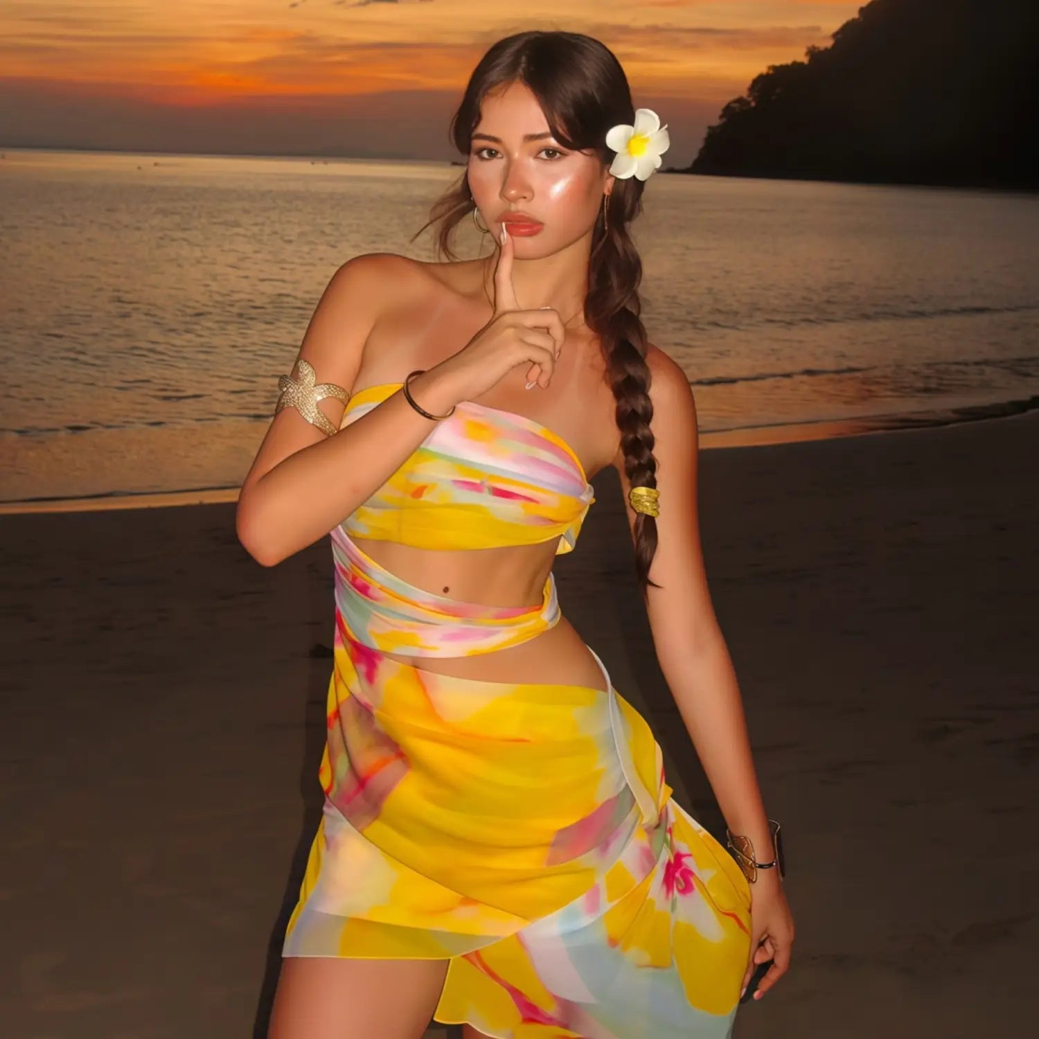 Beach Off-shoulder Tube Top Waist Hip Dress