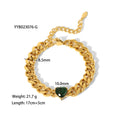18K Gold-plated Inlaid Zircon Light Luxury Non-fading Stainless Steel Bracelet Necklace - Norellé
