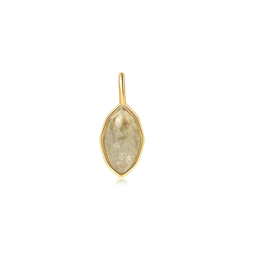925 Sterling Silver Colored Gems Feldspar Rhombus Jewelry Suit - Norellé