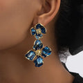 Fashion Temperament Enamel Drip Glazed Pairs Of Flower Stud Earrings - Norellé
