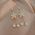 High-grade Pearl Vintage Tassel Earrings - Norellé