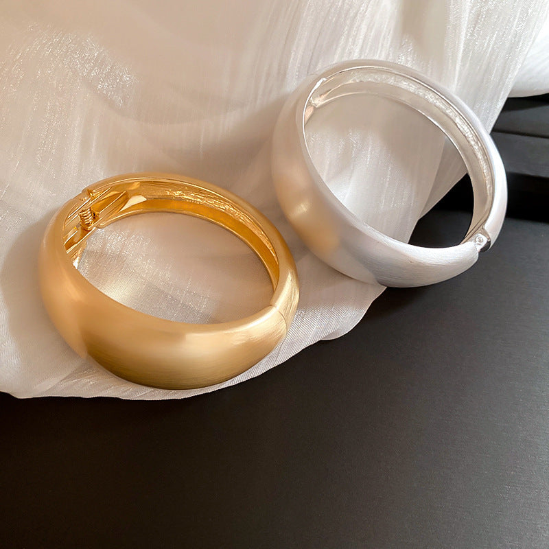 Brushed Adjustable Opening Bracelet Fashion Temperament - Norellé
