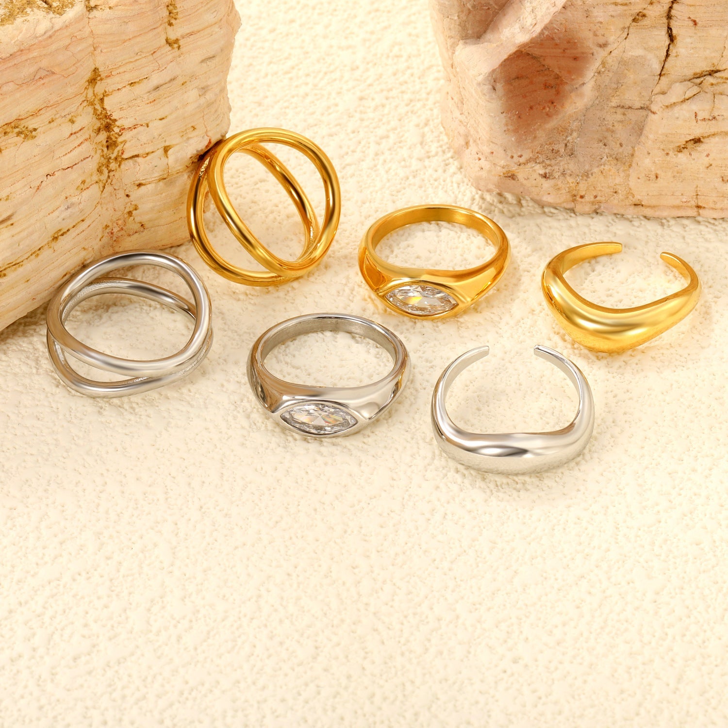Retro 18K Zircon Ring Fashion - Norellé