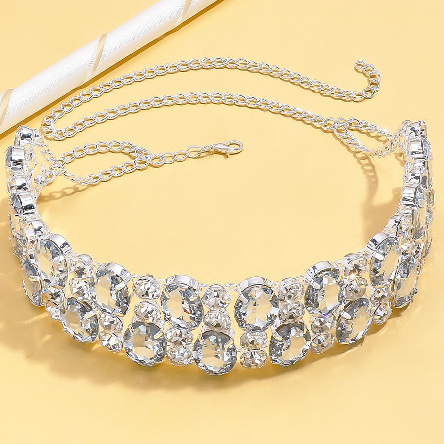 Hollow Jeweled All-match Rhinestone Necklace - Norellé