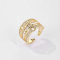 Retro Gemstone Affordable Luxury Fashion Open-end Personality Ring - Norellé