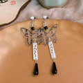 High-grade Pearl Vintage Tassel Earrings - Norellé
