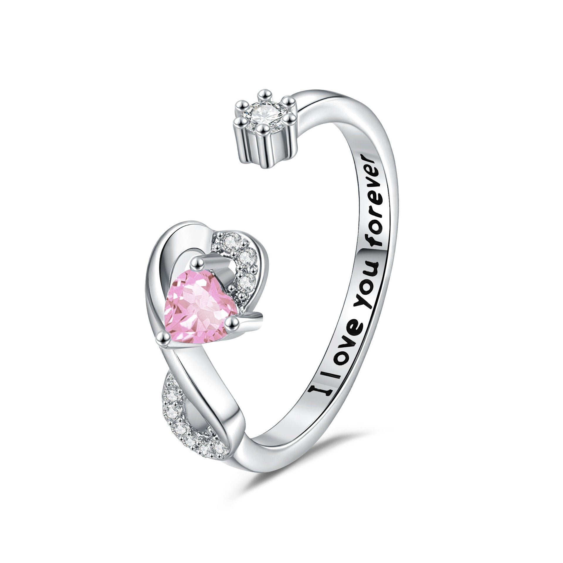Heart-shaped Birthstone Women's Ring Fashion - Norellé