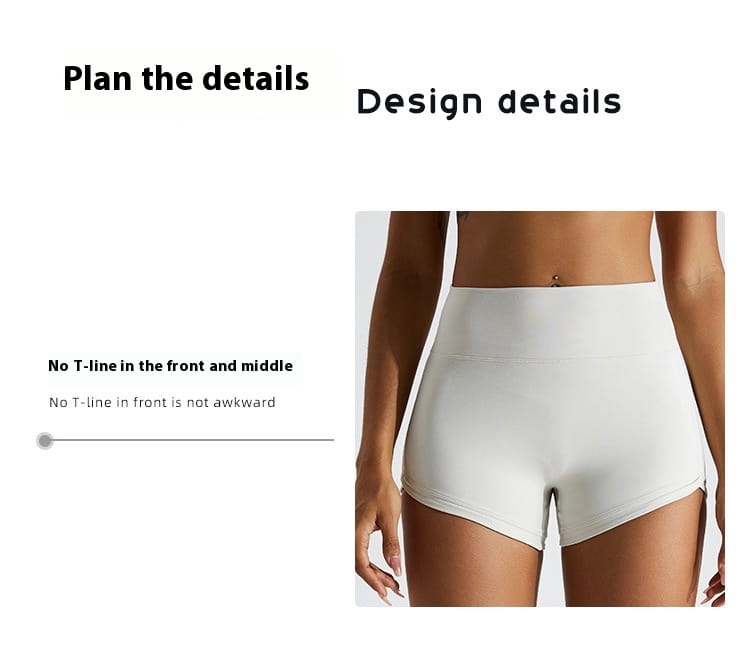 Peach Hip Raise Yoga Shorts For Women High Waist