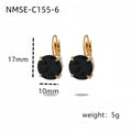 Fashionable Simple Four-claw Single Diamond Stainless Steel Women's All-match High-grade Earrings - Norellé
