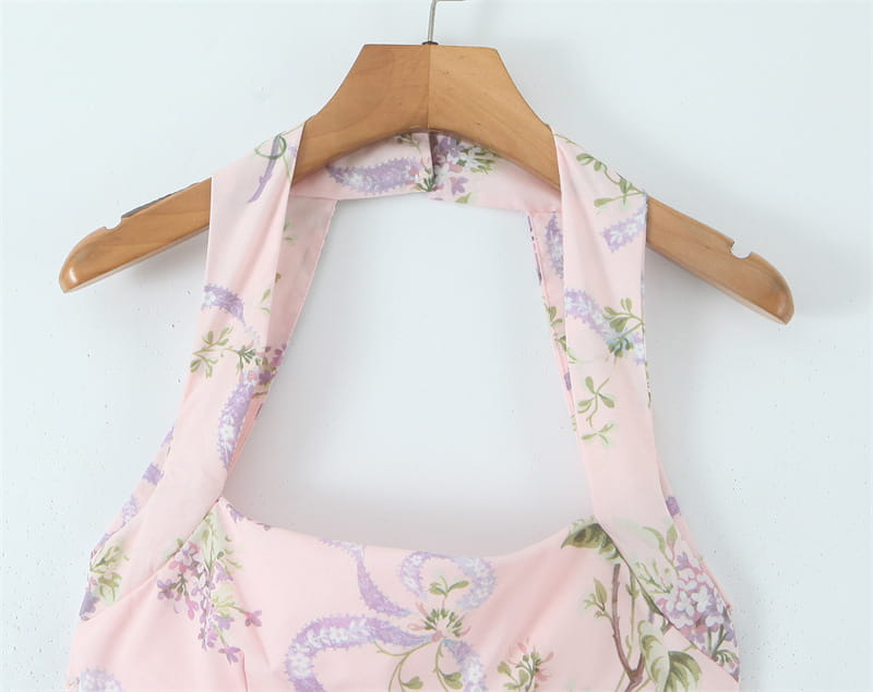 Lightweight Slim Fit Chiffon Split Mid-length Dress