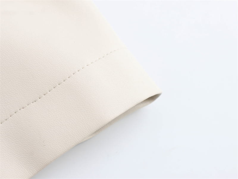 High Waist Pure Color With Belt A- Line Faux Leather Midi Skirt