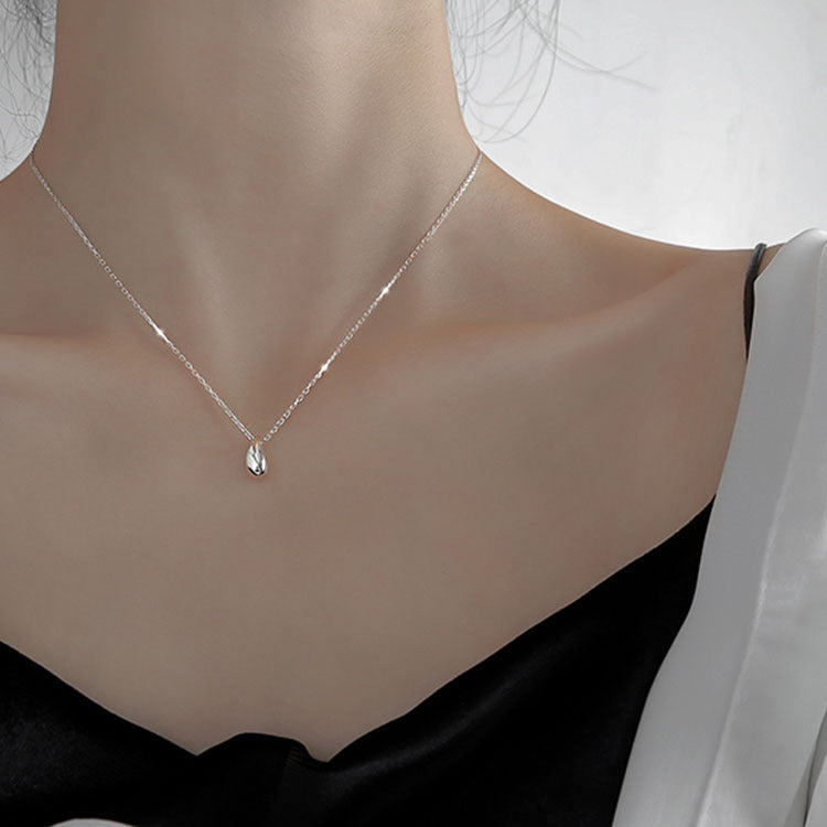 Minimalist New Small Water Drop Titanium Steel Necklace For Women - Norellé
