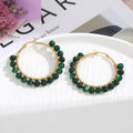 Natural Stone Stainless Steel Winding Earrings - Norellé