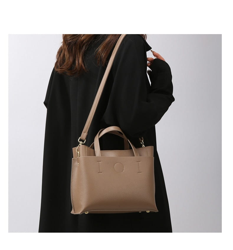 Tote Bag Large Capacity Multi-compartment Soft Surface Messenger