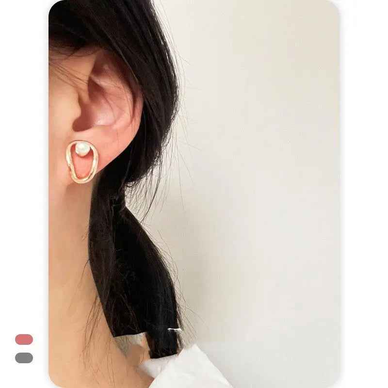 Springsummer Imitation Pearl Earrings Simple And Compact - Norellé