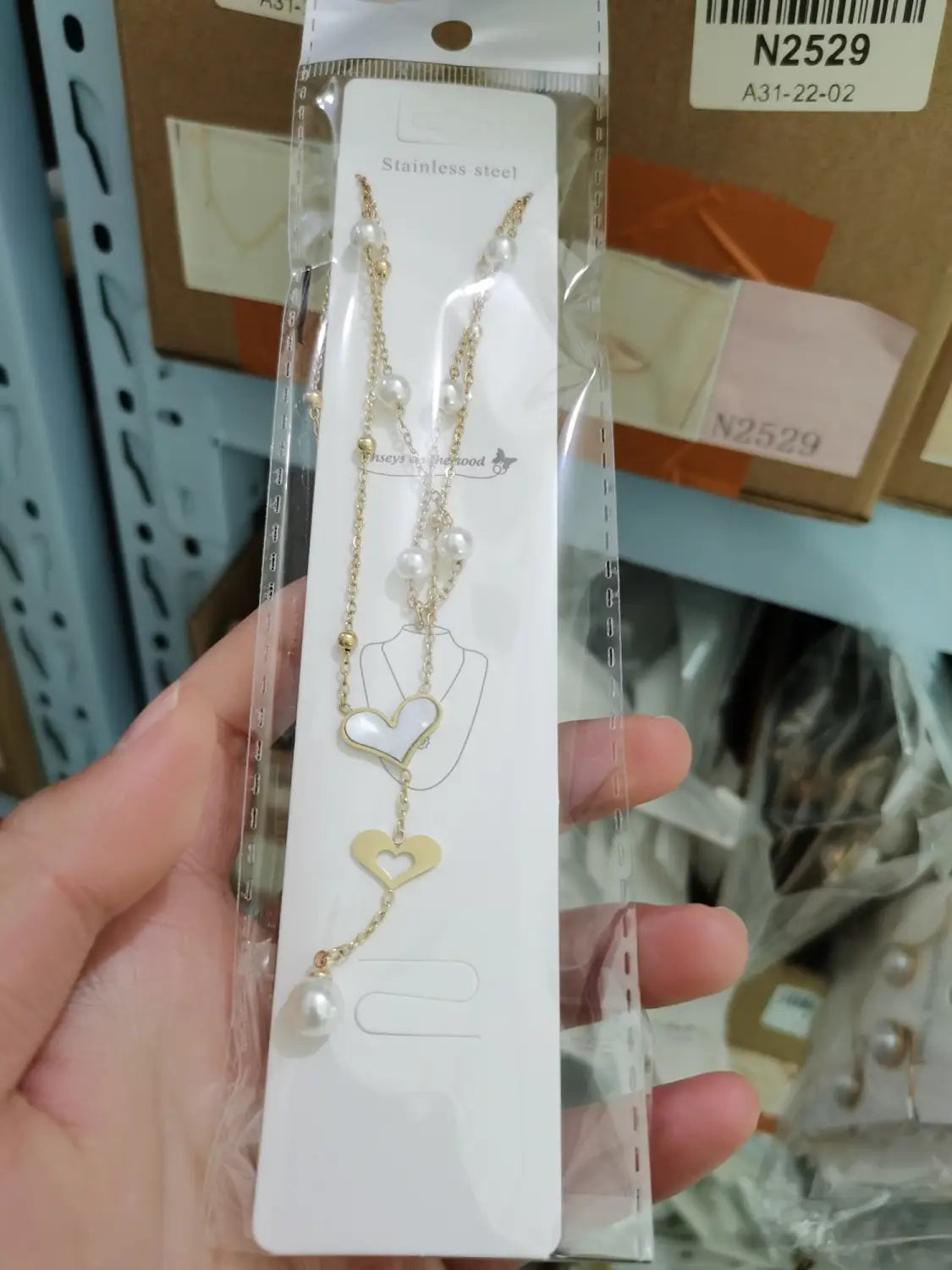 Special-interest Retro Double-layer Chain Pearl Butterfly Tassel Pendant Necklace