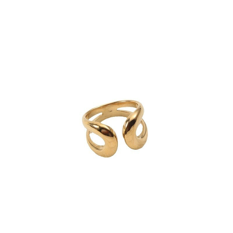 Women's Adjustable Alloy Geometric Hollow Ring - Norellé