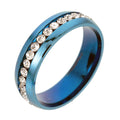 Personalized Fashion Single Row Diamond Ring Stainless Steel - Norellé