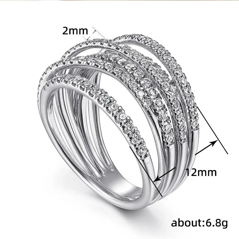 Hip Hop Wind Line Winding Ring - Norellé