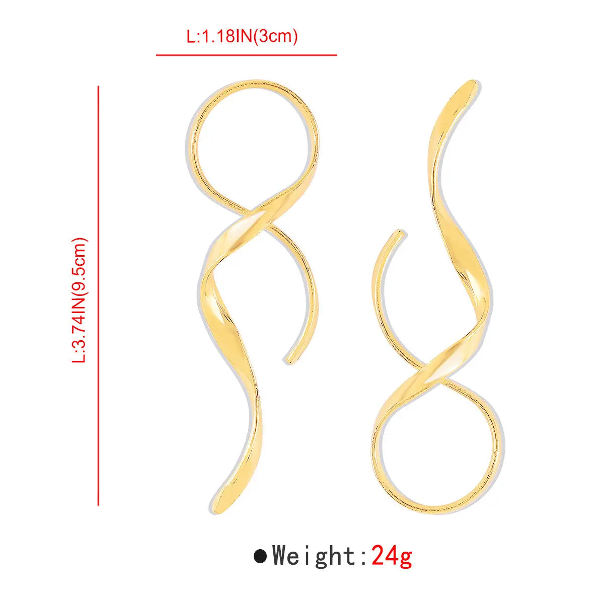 Simple Metal Asymmetric Fashion Earrings