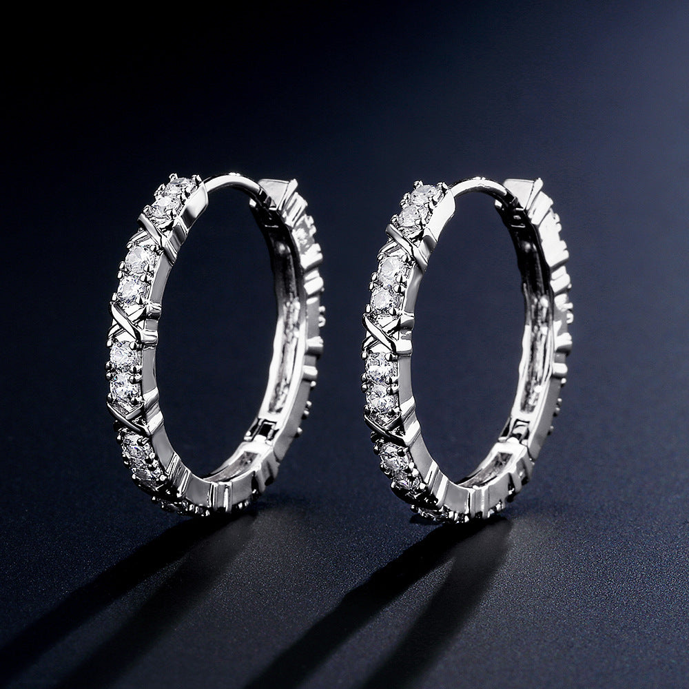 Cold Geometric Round Earrings Women - Norellé