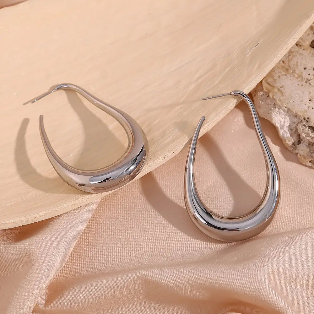 Fashion Simple Stainless Steel Earrings