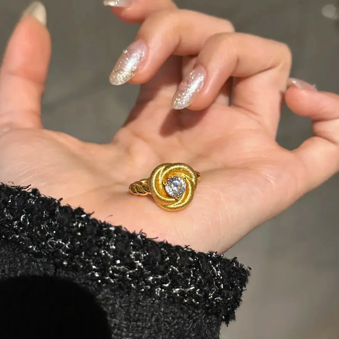 Romantic Eternal Love Mobius Brushed Rose Pendant