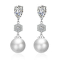 Stylish Water Drop Zircon Earrings Elegant - Norellé