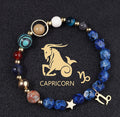 Twelve Constellations Bracelets Natural Stone Cut Surface Hemp Stone Eight Planets - Norellé
